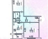 2-комнатная квартира площадью 52.1 кв.м, улица Корнейчука, 42 | цена 7 099 000 руб. | www.metrprice.ru