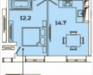 1-комнатная квартира площадью 36.9 кв.м в ЖК "SREDA", Рязанский проспект, 2, корп.М3 | цена 5 973 852 руб. | www.metrprice.ru