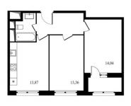 2-комнатная квартира площадью 53.7 кв.м, улица Берзарина, 28Ак1 | цена 9 073 610 руб. | www.metrprice.ru