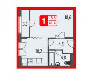 3-комнатная квартира площадью 86.8 кв.м, Ивановская ул., 1 | цена 6 683 600 руб. | www.metrprice.ru