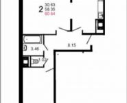 2-комнатная квартира площадью 60 кв.м, Железнодорожный пр., 15 | цена 3 977 752 руб. | www.metrprice.ru