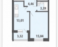 1-комнатная квартира площадью 37.56 кв.м, Цимлянская, 3, корп.1 | цена 4 638 660 руб. | www.metrprice.ru