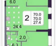 2-комнатная квартира площадью 70 кв.м, 3-я Хорошёвская улица, владение 7, корп.8 | цена 12 180 000 руб. | www.metrprice.ru