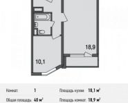 1-комнатная квартира площадью 40 кв.м, Северный кв-л, 8 | цена 4 200 000 руб. | www.metrprice.ru