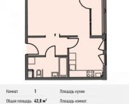1-комнатная квартира площадью 43.8 кв.м, Ивановская ул., 1 | цена 3 854 400 руб. | www.metrprice.ru