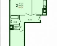 2-комнатная квартира площадью 61 кв.м, Шестая ул., 15 | цена 3 670 025 руб. | www.metrprice.ru