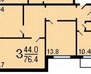 3-комнатная квартира площадью 77 кв.м, Пролетарский просп., 3 | цена 17 800 000 руб. | www.metrprice.ru