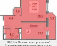 1-комнатная квартира площадью 45 кв.м, Ленинский пр-т, 18 | цена 4 883 213 руб. | www.metrprice.ru