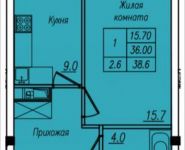 1-комнатная квартира площадью 38 кв.м, Просвещения ул. | цена 2 191 775 руб. | www.metrprice.ru