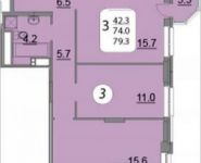 3-комнатная квартира площадью 79 кв.м, Ленинский пр-т, 18 | цена 7 488 331 руб. | www.metrprice.ru