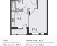 1-комнатная квартира площадью 37 кв.м, Совхозная ул., 18 | цена 3 553 000 руб. | www.metrprice.ru