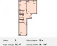 2-комнатная квартира площадью 53.9 кв.м, Потаповская Роща ул., 1К1 | цена 6 828 591 руб. | www.metrprice.ru