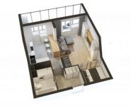 1-комнатная квартира площадью 41.1 кв.м, улица Чистяковой, 5 | цена 3 207 000 руб. | www.metrprice.ru