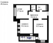 2-комнатная квартира площадью 49 кв.м, Есенина ул., 17 | цена 4 239 000 руб. | www.metrprice.ru