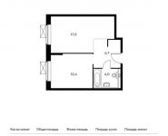 1-комнатная квартира площадью 40.6 кв.м, Внуковское п, Лётчика Грицевца ул, 3с2 | цена 3 373 860 руб. | www.metrprice.ru