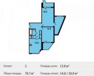 2-комнатная квартира площадью 70.7 кв.м, Красногорский бульвар, 26 | цена 8 462 790 руб. | www.metrprice.ru