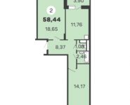 2-комнатная квартира площадью 58.44 кв.м, 8 Марта ул, 2А | цена 4 675 200 руб. | www.metrprice.ru