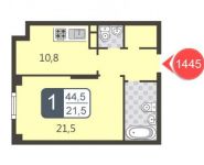 1-комнатная квартира площадью 44.5 кв.м в ЖК "Богородский", Маршала Рокоссовского бульвар, д.6к1 | цена 6 907 000 руб. | www.metrprice.ru