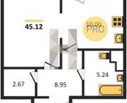 1-комнатная квартира площадью 39 кв.м, Ельнинская улица, 13 | цена 6 264 025 руб. | www.metrprice.ru