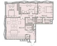 3-комнатная квартира площадью 106.7 кв.м, ул Палиха, д. 4 | цена 43 213 500 руб. | www.metrprice.ru