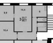 3-комнатная квартира площадью 49.7 кв.м, Сиреневый бульвар, 54 | цена 7 500 000 руб. | www.metrprice.ru