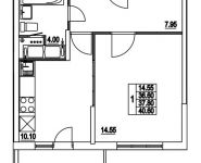 1-комнатная квартира площадью 37.8 кв.м, 2-я Муравская | цена 5 315 284 руб. | www.metrprice.ru