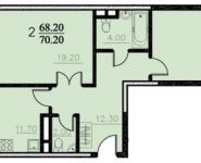 2-комнатная квартира площадью 70.2 кв.м, Центральная улица, д.14 | цена 4 675 320 руб. | www.metrprice.ru