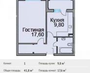 1-комнатная квартира площадью 41 кв.м, Горького ул. (Костино мкр), 79 | цена 3 211 800 руб. | www.metrprice.ru