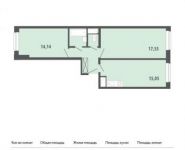 2-комнатная квартира площадью 55.6 кв.м, микрорайон Опытное Поле, 10 | цена 4 046 224 руб. | www.metrprice.ru