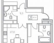 2-комнатная квартира площадью 87.4 кв.м, Гжатская ул., 9 | цена 16 199 502 руб. | www.metrprice.ru