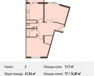 2-комнатная квартира площадью 61.5 кв.м, Барышевская Роща ул, 11 | цена 5 169 360 руб. | www.metrprice.ru