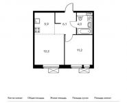 2-комнатная квартира площадью 39.4 кв.м, жилой комплекс Мякинино Парк, | цена 5 740 580 руб. | www.metrprice.ru