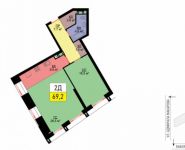 2-комнатная квартира площадью 69 кв.м, улица Адмирала Макарова, 6с4 | цена 15 158 405 руб. | www.metrprice.ru