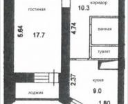 1-комнатная квартира площадью 43.4 кв.м, Некрасова ул., 1 | цена 3 602 200 руб. | www.metrprice.ru