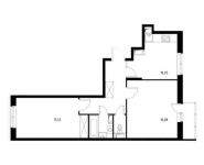 2-комнатная квартира площадью 54.4 кв.м, | цена 5 001 328 руб. | www.metrprice.ru