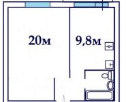 1-комнатная квартира площадью 36 кв.м, Авангардная улица, 8к3 | цена 5 990 000 руб. | www.metrprice.ru