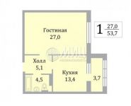 1-комнатная квартира площадью 50.1 кв.м,  | цена 8 700 000 руб. | www.metrprice.ru