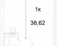 1-комнатная квартира площадью 38.62 кв.м, Ясная, 8, корп.7 | цена 3 154 868 руб. | www.metrprice.ru