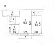 2-комнатная квартира площадью 44 кв.м, Мира пр-т, 21/6 | цена 4 550 000 руб. | www.metrprice.ru