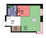 1-комнатная квартира площадью 36 кв.м, Авангардная ул., К5 | цена 3 898 800 руб. | www.metrprice.ru