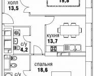 2-комнатная квартира площадью 83 кв.м, Верхняя, 34, корп.1 | цена 32 711 250 руб. | www.metrprice.ru