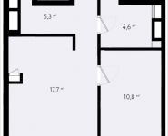 1-комнатная квартира площадью 38.05 кв.м, Заречная, 4Бс2 | цена 8 827 600 руб. | www.metrprice.ru