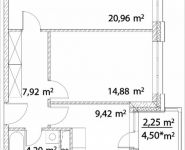 2-комнатная квартира площадью 59.63 кв.м, Лазоревый пр., 3 | цена 14 555 086 руб. | www.metrprice.ru