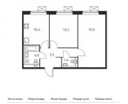 2-комнатная квартира площадью 54.4 кв.м, Люблинская ул, 72 | цена 6 995 840 руб. | www.metrprice.ru