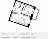 1-комнатная квартира площадью 33 кв.м,  | цена 4 500 000 руб. | www.metrprice.ru