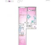 2-комнатная квартира площадью 66.4 кв.м, | цена 5 644 000 руб. | www.metrprice.ru