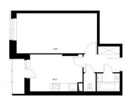 1-комнатная квартира площадью 37.6 кв.м, | цена 3 717 776 руб. | www.metrprice.ru