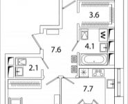 2-комнатная квартира площадью 65.1 кв.м, Рязанский проспект, 2, корп.M7 | цена 9 061 854 руб. | www.metrprice.ru