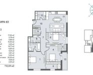3-комнатная квартира площадью 112.04 кв.м,  | цена 59 426 016 руб. | www.metrprice.ru