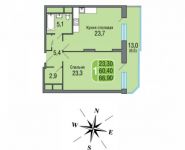 1-комнатная квартира площадью 66 кв.м, Северная ул. | цена 5 418 900 руб. | www.metrprice.ru